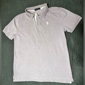 U.S. Polo Assn collared shirt pale purple / lavender with white trim size small